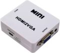 Mini HDMI to VGA Converter with Audio | HDMI2VGA 1080P Adapter Connector | PC Laptop to HDTV Monitor Projector. 