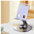 Mobile Phone stand for Desk/Bed,360° Degree Rotating,adjustable Foldable Cell Phone Holder,Aluminum Office Desk Accessories All Phones. 