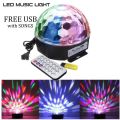 LED Light Crystal Magic Ball Light MP3 Bluetooth Speaker LED Disco Ball Rotating Magic Bulb FREE USB. 