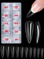 Extension Nail False Pressure Tip Nail Spain High Box 500 Pieces / Mixed Size DIY Nail Art Tool with Clear Acrylic Nails. 