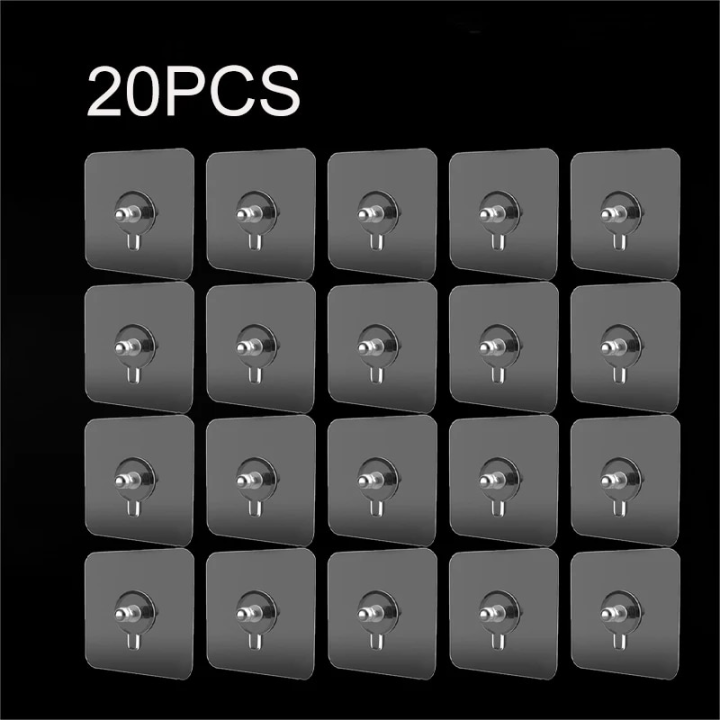 DISICHEN%202025%2010/20PCS%20Strong%20Adhesive%20Hooks%20Clear%20Picture%20Frame%20Poster%20No%20Drilling%20Wall%20Hooks%20Cabinet%20Kitchen%20Bathroom%20Accessories%20Screw%20Hook%20-%20Image%207