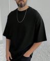 Men Cotton Solid Drop Shoulder Tee (Premium Quality). 