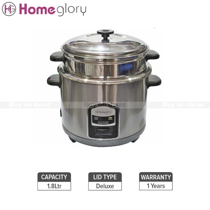 Homeglory Drum Shine Rice Cooker (Hg-Rc 108Ss) - 1.8 Ltrs | Daraz.com.np