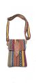 Cotton & AF Leather Mobile Phone Shoulder Bag | Unisex Crossbody Phone Pouch with Zipper Pocket | Stylish Eco-Friendly Everyday Bag (Multiple Colors). 