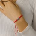 DISICHEN Original New Prayer Hand of Fatima Evil Eye Braiding Bracelet Red Black Blue Color Nylon Thread Lucky Couple Bracelet Jewelry Men Women. 