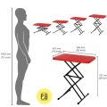 Supreme Scissor Height Adjustable Rectangular Multi - Purpose Contemporary Plastic Folding Table. 