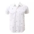 White Cotton Summer Short Sleeve Breathable Cotton Flower Printed Shirt For Menn - Fashion | Shirts For Men | Men's Wear |. 