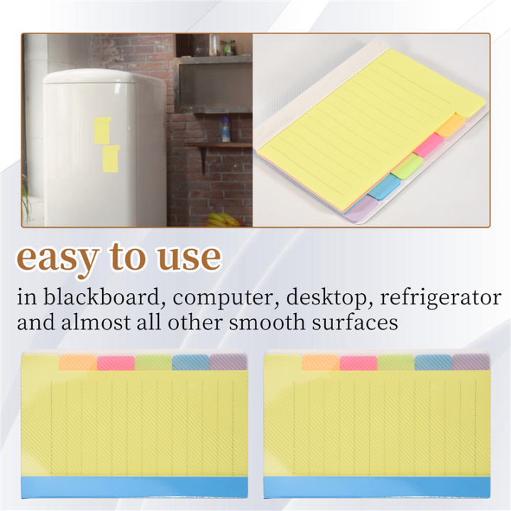 NAMUNY%20Sticky%20Notes%20Divider%20Sticky%20Notes%20Tabs%20,Tabbed%20Self-Stick%20Lined%20Bright%20Colors%20Notepad,%204X6Inch,2%20Pcs%20120%20Index%20Notes%20-%20Image%207