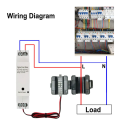 App Monitor Electricity Statistic 110V 240V Tuya Smart ZigBee Energy Meter Din Rail (63A). 