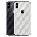 Apple iPhone X  Back Carbon Fiber Unbreakable Membrane Skin Guard Sticker Protective Film Wrap (Transparent). 