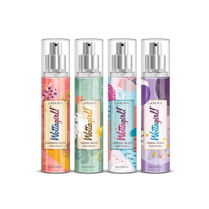 Layer Wottagirl Pocket Perfume for Women 25ml (Pack of 4)