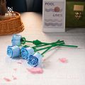Compatible with Lego Roses Flower bouquet Small Particle Building Blocks Girl's Assembled Toys Valentine's Day Gift for Girlfriend. 