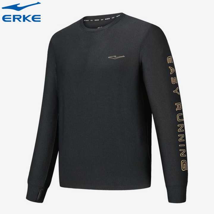 ERKE Crew Neck Full T-shirt Black For Men 11223101127-003