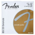Fender 80/20 Bronze Extra Light Acoustic Guitar Strings Set | 70XL | .010 - .050 Guage. 