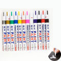 12 Color White Waterproof Rubber Permanent Paint Marker Pen Car Tyre Tread Environmental Tire Painting Highlighter Pen. 