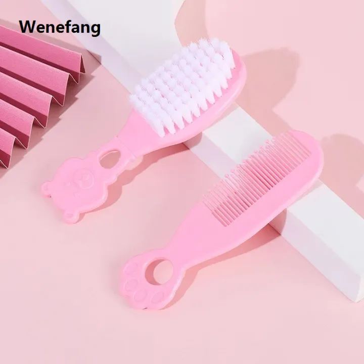 Wenefang%202pcs/Set%20Baby%20Care%20Brush%20Comb%20Anti-scratch%20Girl%20Cartoon%20Hairbrush%20Newborn%20Hair%20Brush%20Infant%20Comb%20Head%20Massager%20Kids%20-%20Image%203