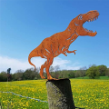 Metal Dinosaur Fence Post Topper, F. 