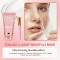 1 Piece  Collagen Overnight Wrapping Peel-Off Facial Mask – Deep Hydrating Night Care Mask Cream for Intensive Skin Renewal - 75ml - With Freebie Applicator By 99 Store. 