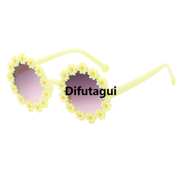 Difutagui%20High%20Quality%20%5B%20New%20%5D%20Outing%20Spring%20Sunglasses%20Trendy%20Cute%20Children%20Portable%20Daisy%20Glasses%20Children's%20Sunglasses%20Girl%20Cute%20Flowers%20Sunglasses%20-%20Image%205