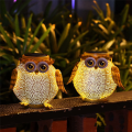 2Pcs Iron Art Owl Ground Light Crafts Garden Lawn Outdoor Garden Decorative Lamp LED Light Hanging Landscape. 