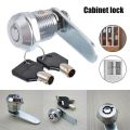 New Safe Deposit Box Locks with 2 Keys File Metal Cabinet Power Distribution Box Mechanical Tongue Lock Desk Table File Drawer Emergency Lock. 