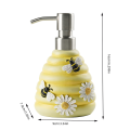 NCANRUI Bee Soap Dispenser Decorative Hand Pump Refillable Soap Dispenser Liquid Container for Shampoo Lotion Dispenser Novelty. 