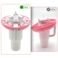 1 Piece Snack Bowl for 40Oz Cup with Handle Reusable Snack Tray Pink Silica Gel for Snack Tray. 