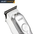 VGR V-071 Cordless Professional Hair Clipper - 120 Min Runtime, Men's Trimmer with 3 Guide Combs (Silver)- SB2293. 
