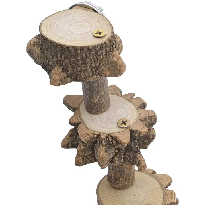 NAMUNY%20Bird%20Platform%20Perch%20Playground%20for%20Parakeet,%20Cage%20Natural%20Wood%20Play%20Stand%20Parrot%20Flat%20Perches%20for%20Medium%20Birds%20-%20Image%203