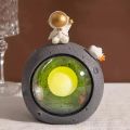 Cool Look Astronaut Inside Moon Lamp With Assorted Colors. 