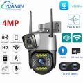 Dual Lens Security Camera V380 Pro Smart Home 4MP Auto Tracking Waterproof Outdoor Wireless WIFI IP Camera. 