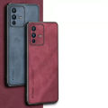 Vantime for vivo V23 5G PU Leather Case Lens Cover Matte Slim Back Shockproof Casing. 