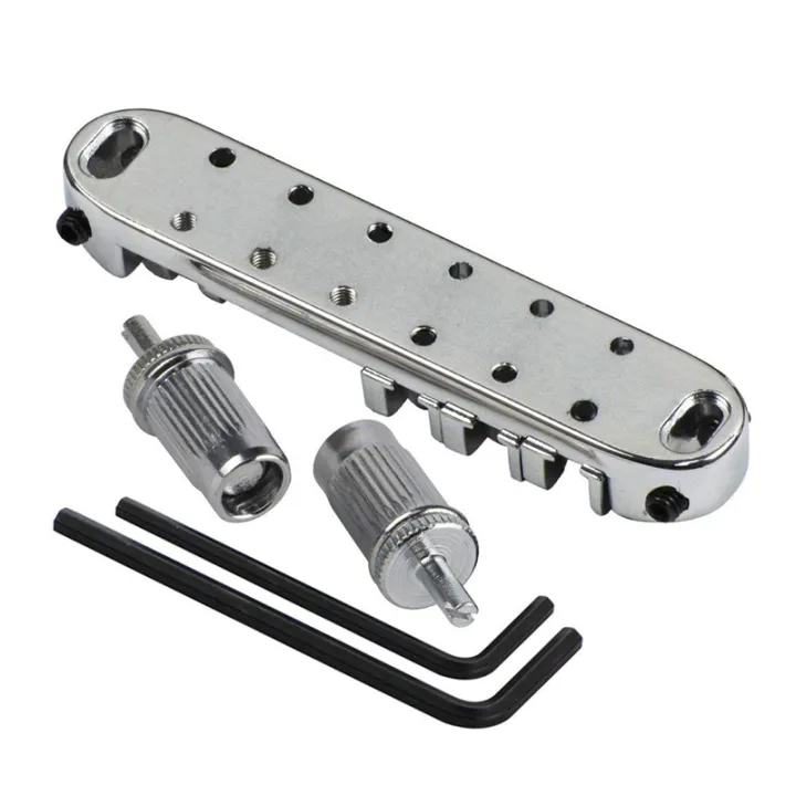 fasdaga%205X%20Chrome%20Metal%20Plated%20Roller%20Saddle%20Tune-O-%20Bridge%20for%20Style%20Electric%20Guitar%20Replacement%20-%20Image%203