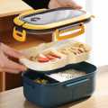 Double Compartmental Bento Lunch Box 1200ml: 6-partition, Leak-Proof, Microwave Safe, BPA Free. 