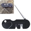 2X Portable Mini Knife Multifunction Sharpener, Steel Outdoor EDC Mini Tool Sharpener. 