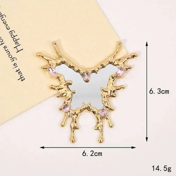 1%20Pc%20Y2K%20Butterfly%20Mini%20Mirror%20Irregular%20Metal%20Liquid%20Water%20Droplets%20Design%20Portable%20Pocket%20Makeup%20Mirrors%20Decor%20Accessories%20-%20Image%206