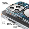 PMH Tech Youngkit Futuristic Magsafe Case For iPhone 14 Plus Circuit Design Protective Cover. 