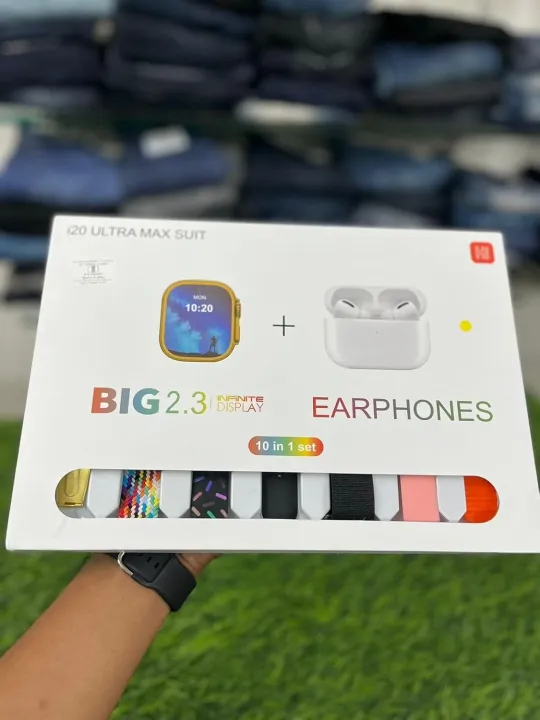 I20%20Ultra%20Max%20Suit%20Smart%20Watch%20with%20ANC%20Earbuds%20Gift%20Box%20Ultra%2010+1%20Smartwatch%20with%207%20Straps%20Case%202.3%20Inch%20%7C%20HD%20Display%20%7C%20Bluetooth%20Calling%20%7C%20Sports%20Mode%20-%20Image%203