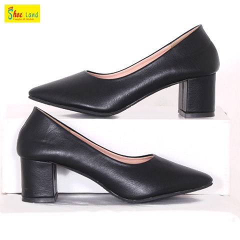 Shoeland Formal Black Color Office Close Heels Shoes (Art No. 388 ...
