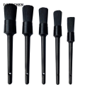 DISICHEN 【2025 Version】 Wheel Brush Car Cleaning Kit -Long Soft Bristle Tire Brush and 5 Different Sizes Boar Hair Synthetic Fiber Detail Brushes. 