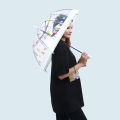 Transparent White Dot Printed Umbrella For Kids / Children. 