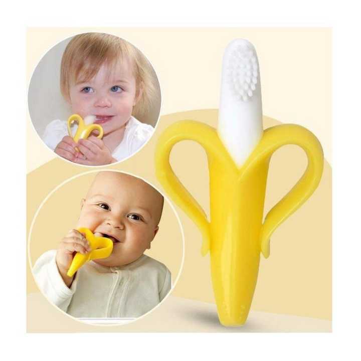 Banana Silicone Training Toothbrush For Baby