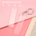 Rectangle Acrylic Key Chain Blank Transparent Acrylic KeyChain Blank. 