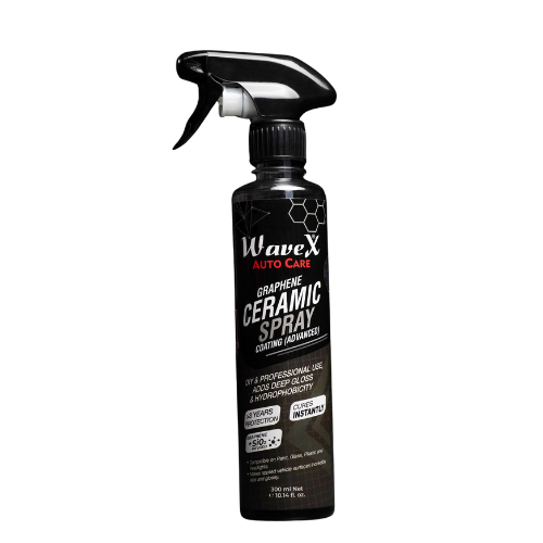 Wavex | Advanced Graphene Ceramic Spray Coating | 300ml | Long-Lasting Hydrophobic Protection & Extreme Gloss | UV, Dirt & Water Repellent |Easy Spray-On Application |Ceramic booster Car paint protection, graphene spray, ceramic coating, high gloss finish