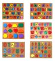 Toys World | Wooden Educational Puzzle Board for Kids – Alphabets, Numbers & Shapes Learning Toy (30x23cm) Big Size. 