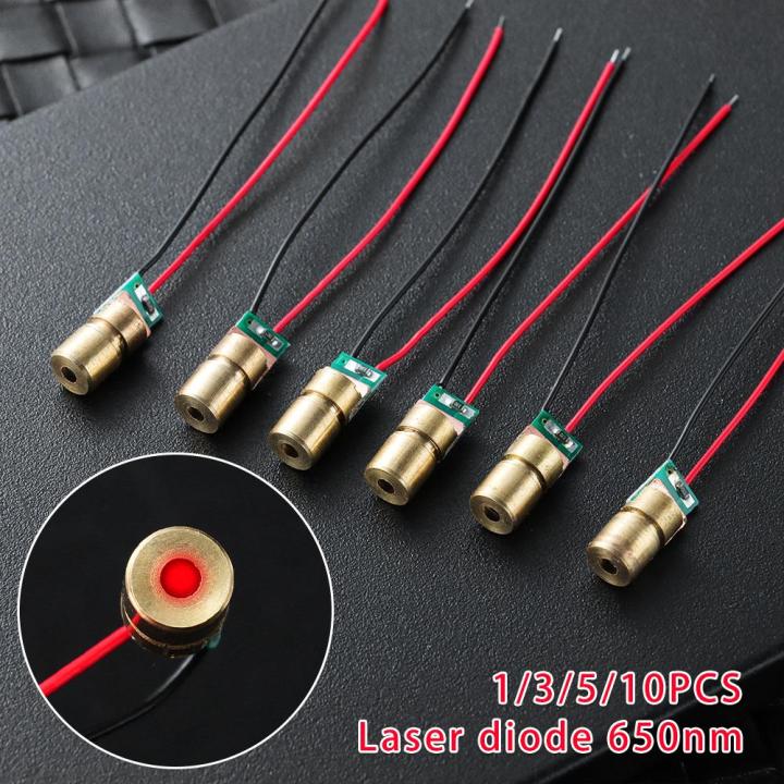 1/3/5/10pc Mini 5 million watt Red Sight 650nm 6mm 3V Adjustable Lasers ...
