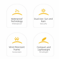 Lightweight Portable Mini Sun Umbrella Folding UPF 50+ Sunscreen Parasol Waterproof 5 Fold Compact Pocket Umbrella Travel. 