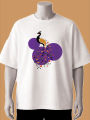Unisex T-Shirt with Artistic Peacock Graphic Print –(Cream, Brown, White). 