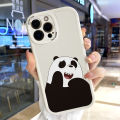 Hontinga for Realme X Back Cover PU Leather We Bare Bears Print Soft Silicone Edge Phone Case. 