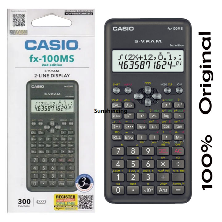 Original%20Casio%20fx%20100MS%20/%20fx100ms%20/%20fx100%20ms%20/%20fx-100ms%20/%20fx-100%20ms%20Second%20Edition%20scientific%20calculator%20-%20Image%202